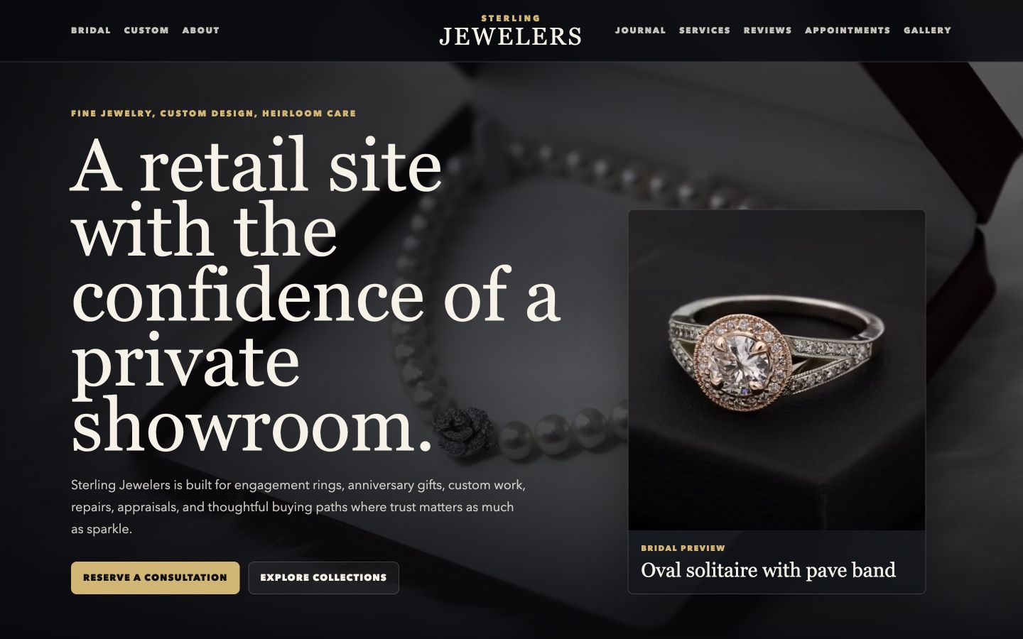 Sterling Jewelers desktop homepage screenshot